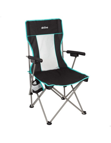 Pack 2 sillas plegables camping deluxe 48x48x102 cm con rejilla