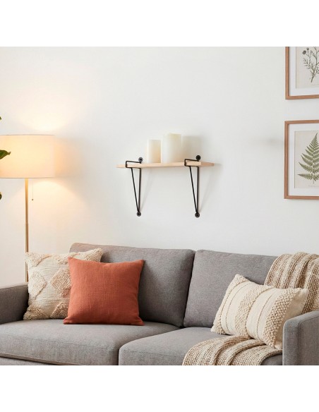 Max Home Pack 2 Estanterías pared colgantes madera 30x14,5x20 cm