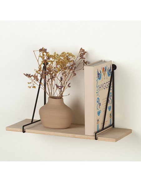 Max Home Pack 2 Estanterías pared colgantes madera 30x14,5x20 cm