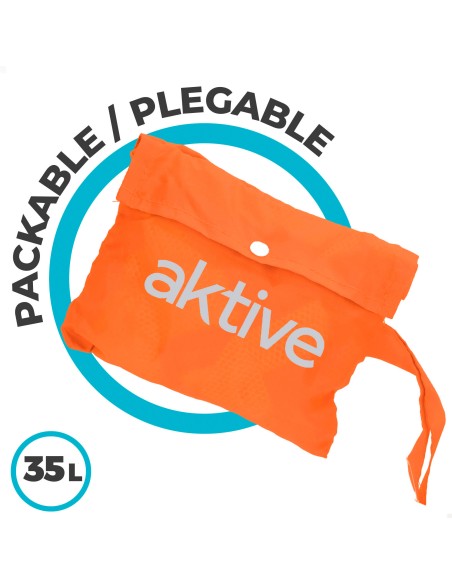 Bolsa de red plegable para playa 45x30x45 cm naranja