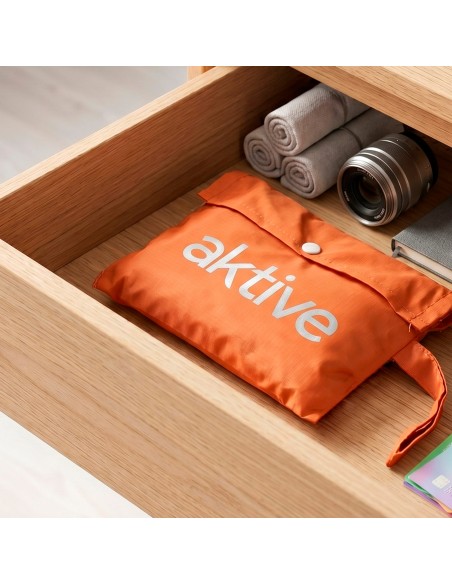 Bolsa de red plegable para playa 45x30x45 cm naranja
