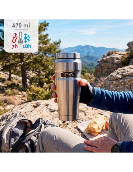 Vaso térmico Thermos acero inoxidable 470 ml plata