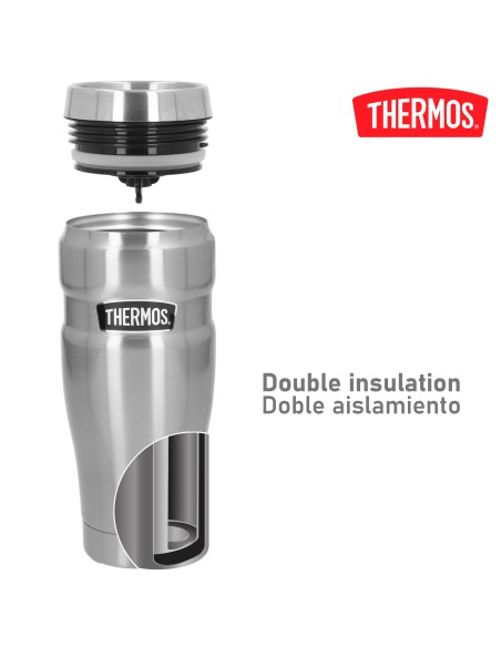 Vaso térmico Thermos acero inoxidable 470 ml plata