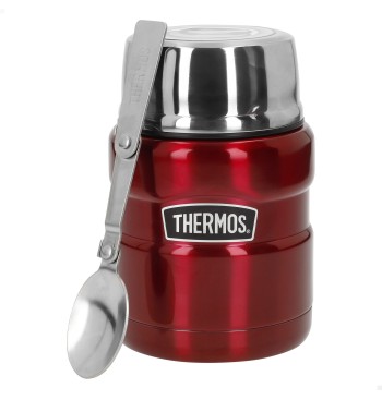 Termo comida Thermos 470 ml acero inoxidable rojo con...