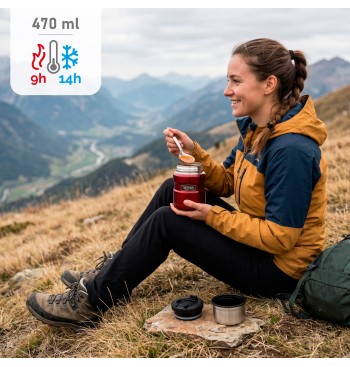 Termo comida Thermos 470 ml acero inoxidable rojo con... 2