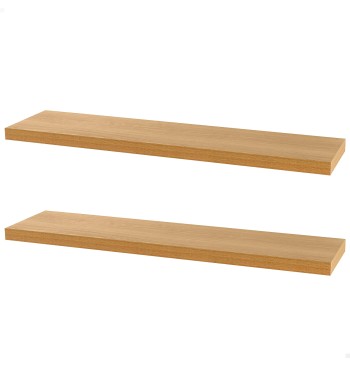 Max Home Pack 2 Estantes pared madera 100x23x4 cm