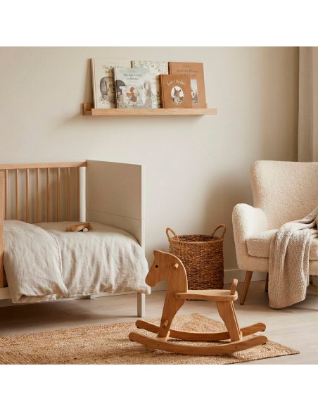 Max Home Pack 2 estantes pared madera con borde 80x10x4 cm