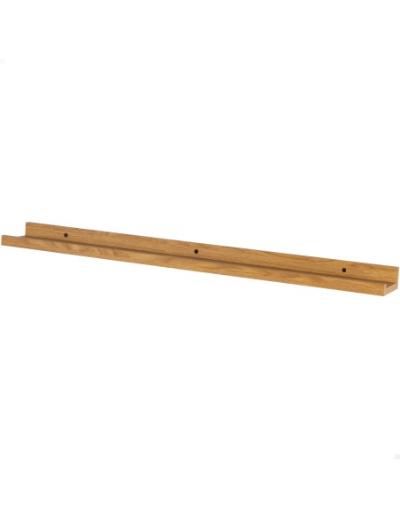 Max Home Pack 2 Estantes pared madera con borde 120x10x4 cm