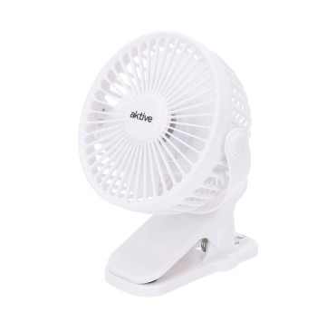 Ventilador pinza 2 en 1 con rotación 360º y carga USB