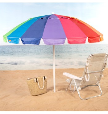 Sombrilla de playa 16 varillas 200 cm multicolor... 2