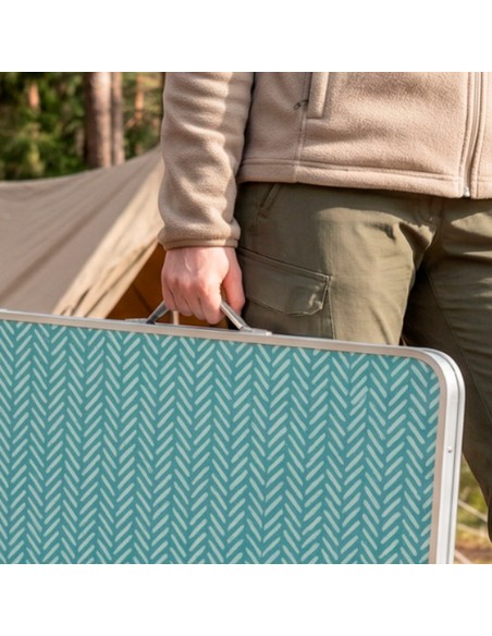 Mesa de camping plegable 80x60x70 cm