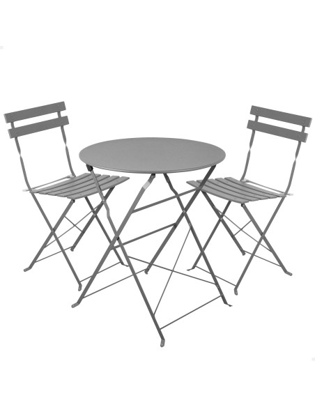 Conjunto de muebles de terraza 60x70 cm gris