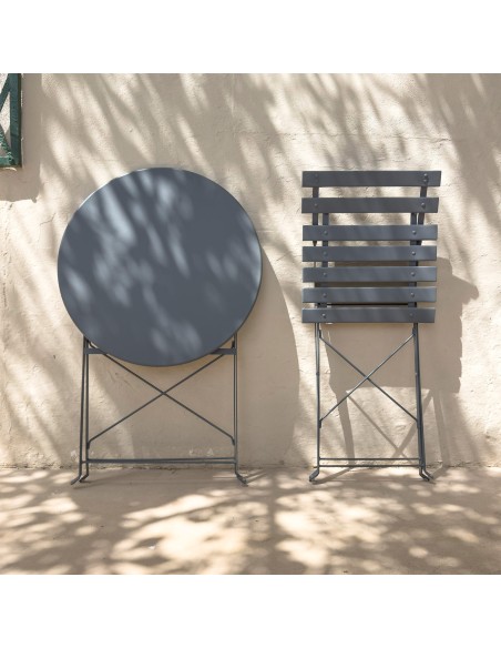 Conjunto de muebles de terraza 60x70 cm gris