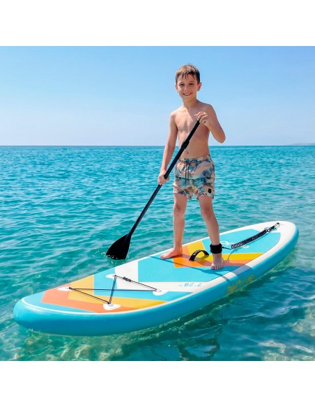 Tabla paddle surf hinchable junior 7.28" con mochila, hinchador y remo