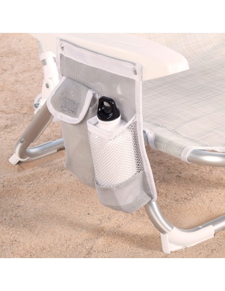 Silla playa baja XL multiposición 51x45x76 cm beige