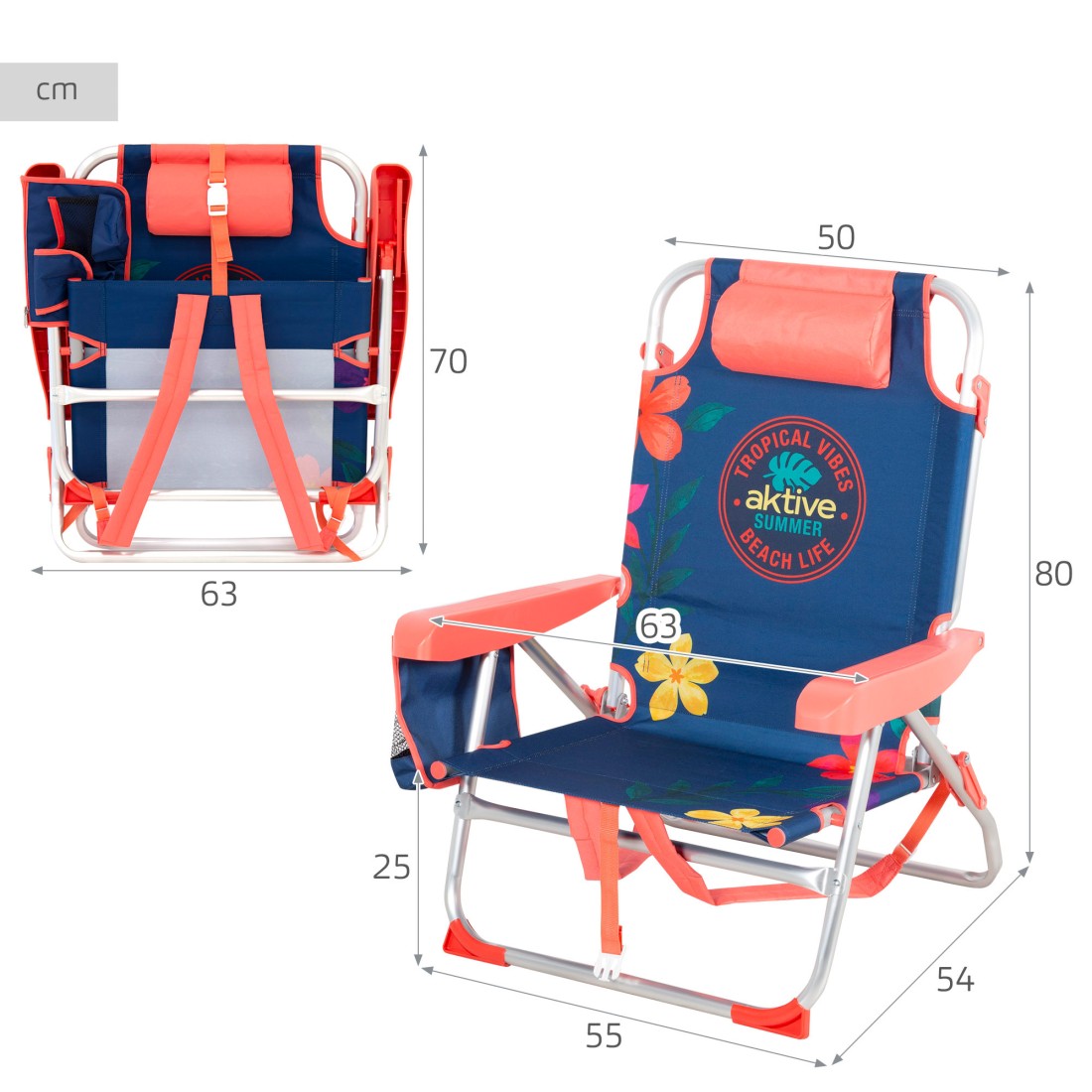 Pack 2 sillas playa media...