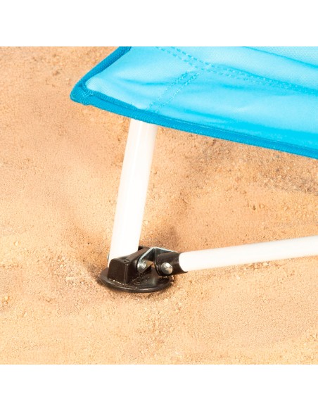 Pack 2 sillas playa bajo fija 50x49x66 cm azul