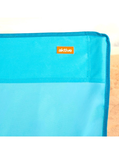 Pack 2 sillas playa bajo fija 50x49x66 cm azul