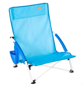 Pack 2 sillas playa bajo fija 50x49x66 cm azul 2