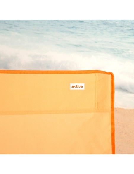 Pack 2 sillas playa bajo fija 50x49x66 cm naranja