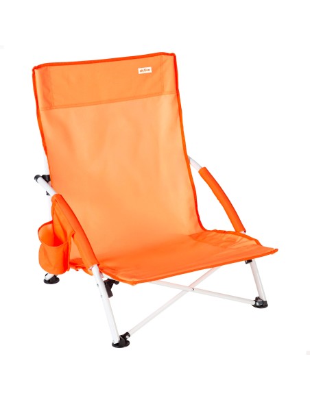 Pack 2 sillas playa bajo fija 50x49x66 cm naranja