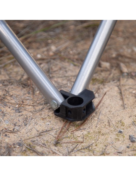 Pack 2 sillas camping alto fijas 47x46x80 cm azul