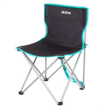 Pack 2 sillas camping alto fijas 43x43x71 cm negro 2