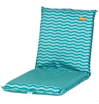 Asiento playa plegable 40x48x56 cm ondas turquesa