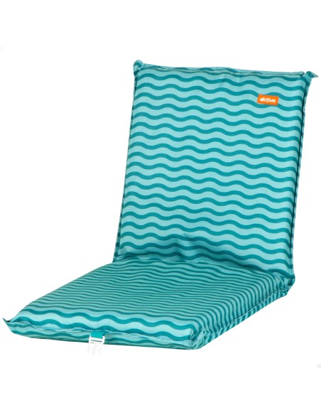 Asiento playa plegable 40x48x56 cm ondas turquesa