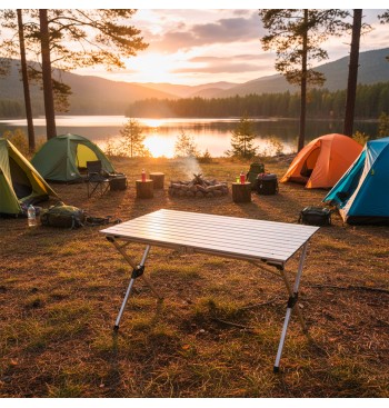 Mesa plegable aluminio para camping 2
