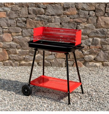 Barbacoa carbón portátil para 4 niveles 2