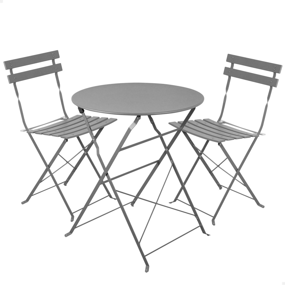 Conjunto de muebles de terraza 60x70 cm gris