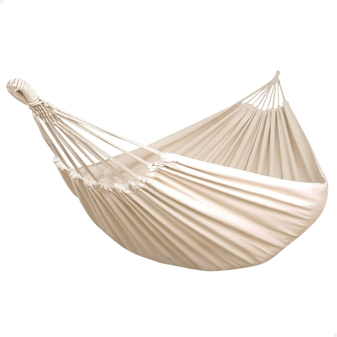 Hamaca colgante ultrarresistente beige con bolsa y cuerdas