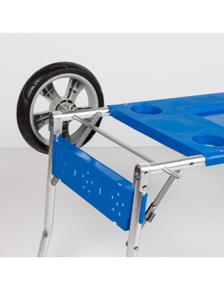 Carro mesa playa plegable con base extensible