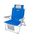 Silla playa XXL multiposición 55x66x85 cm azul