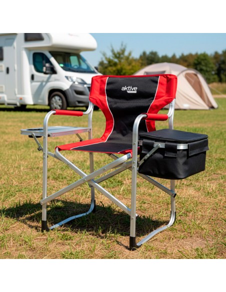 Silla camping director con mesa y bolsa térmica