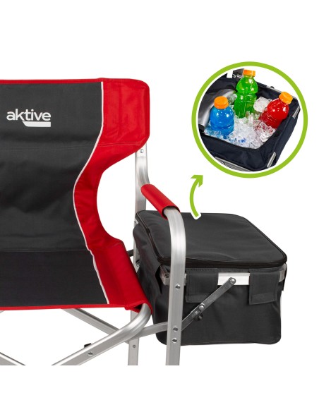 Silla camping director con mesa y bolsa térmica