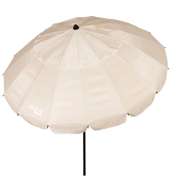 Sombrilla playa antiviento 16 varillas 240 cm beige