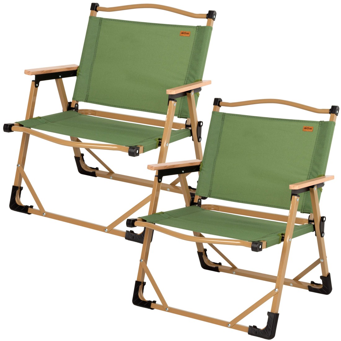 Pack 2 sillas glamping 47x45x62 cm verde