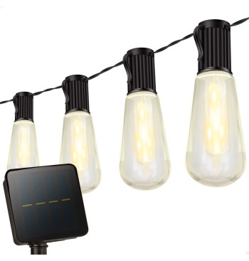 Guirnalda 10 bombillas solares LED 3,8 metros