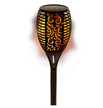 Estaca solar LED 5 lúmenes efecto antorcha con fuego