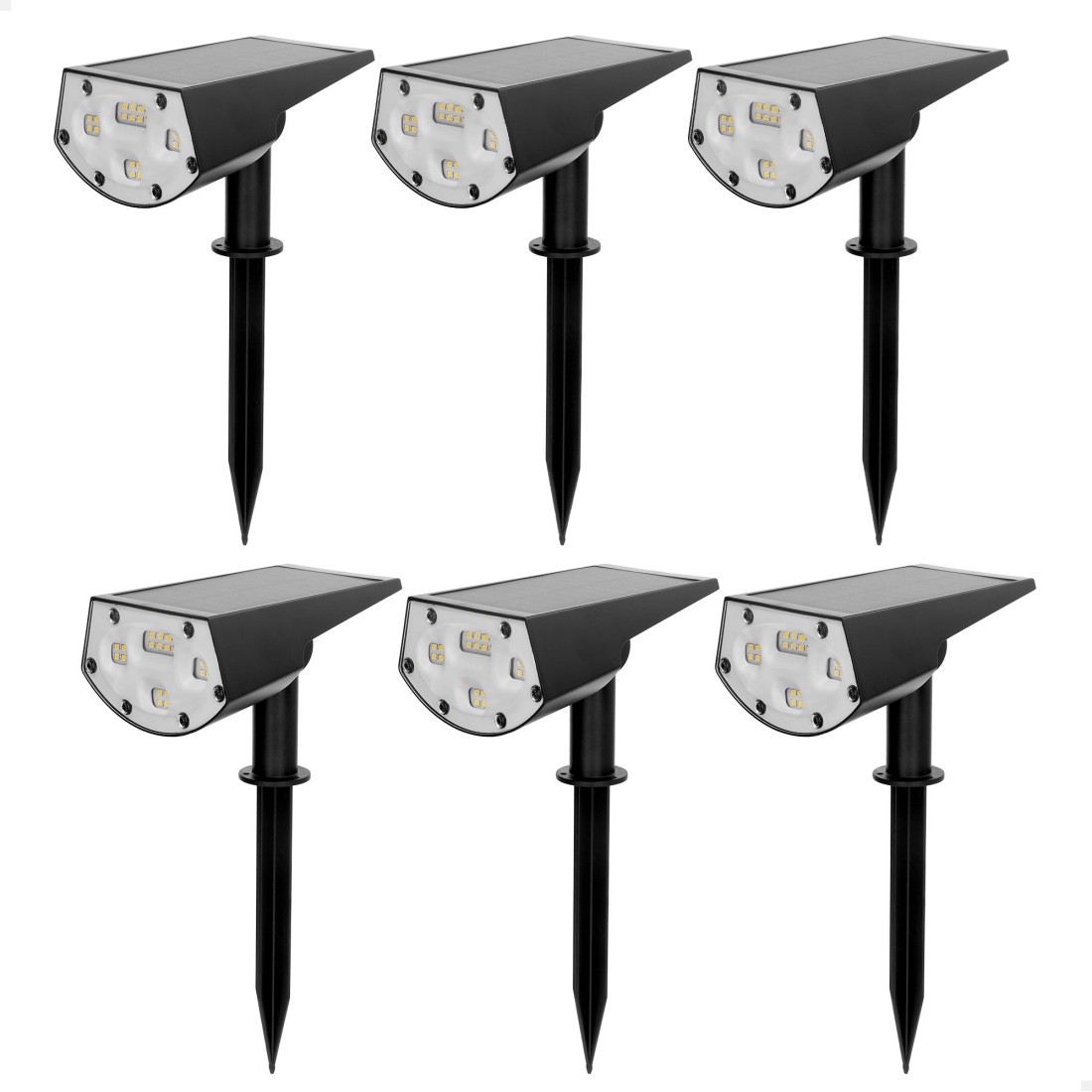 Pack 6 balizas solares 11x15x29 cm