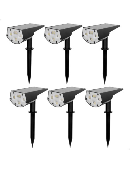 Pack 6 balizas solares 11x15x29 cm
