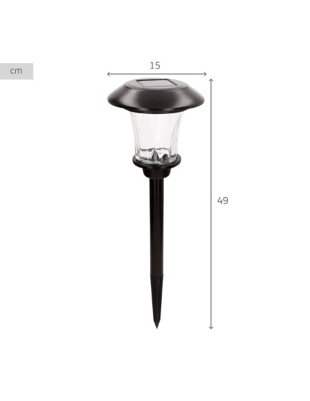 Pack 8 balizas solares LED 15x15x49 cm