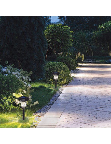 Pack 8 balizas solares LED 15x15x49 cm