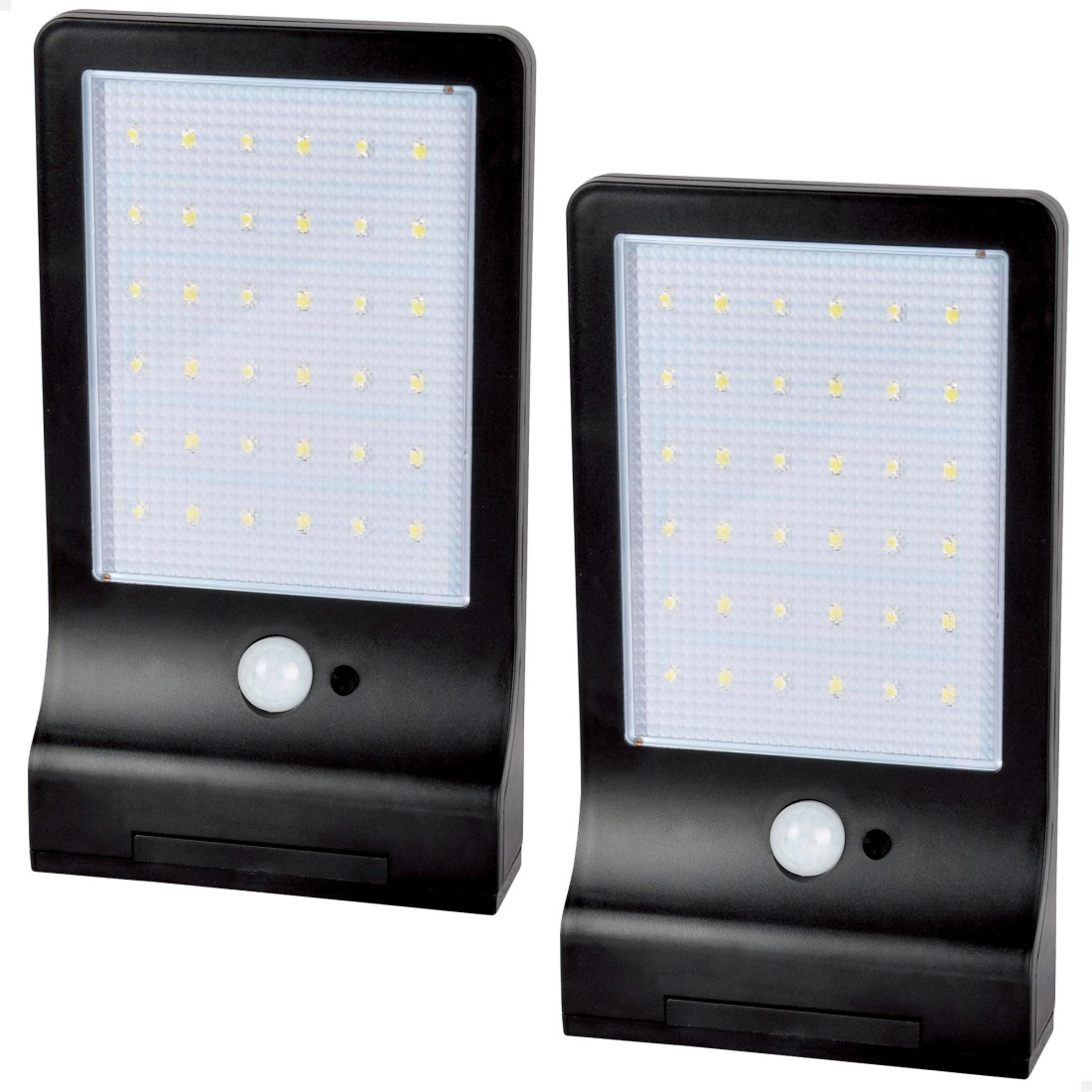 Pack 2 lámparas solares led 11x19 cm
