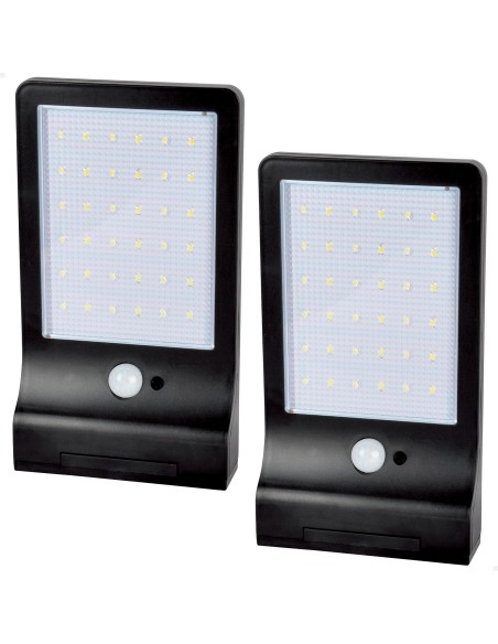 Pack 2 lámparas solares LED 11x19 cm