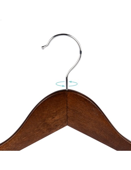 Max Home Pack 80 perchas madera oscura 44,5x23 cm