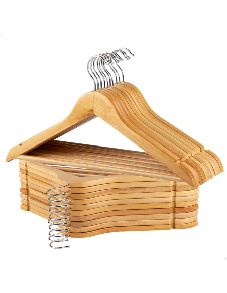 Max Home Pack 80 perchas madera 44,5x23 cm