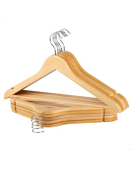Max Home Pack 60 perchas madera 44,5x23 cm